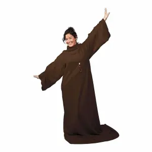 Snug Rug Cosy Sleeved Fleece Blanket With Sleeves and a Handy Pouch Pocket - CHOCOLATE BROWN GH-SCA6