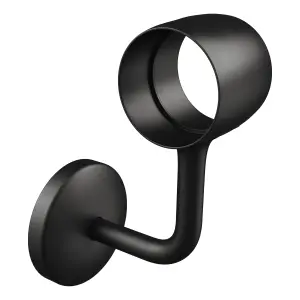 Rothley Matt Black Staircase Handrail Connecting Wall Bracket (Diam) 40mm