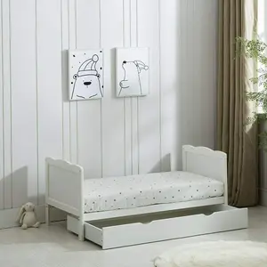 Surrey Cot Bed with Mattress White