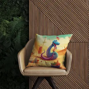 Snake On A Beach Holiday Outdoor Cushion 45cm x 45cm