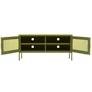 Berkfield TV Cabinet Olive Green 105x35x50 cm Steel