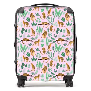 Hand Drawn Leopards Suitcase - Large