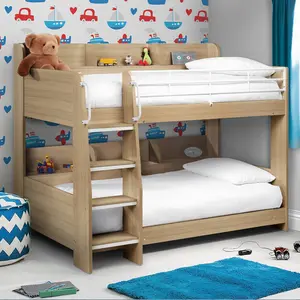 Abby Single (3') Standard Bunk Bed with Bookcase Brown