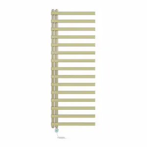 Rinse Bathrooms Minimalist Electric Thermostatic Bathroom Heated Towel Rail Radiator 1600x600mm 800W Brushed Brass