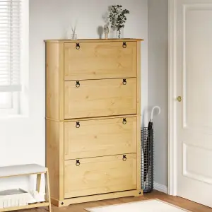 Shoe Cabinet Corona 99x32x163.5 cm Solid Wood Pine