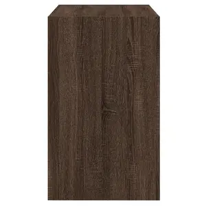 Berkfield Shoe Cabinet Brown Oak 80x42x69 cm Engineered Wood