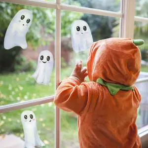 Cute White Ghosts Window Sticker Pack