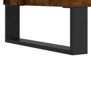 Berkfield TV Cabinet Smoked Oak 100x34.5x44.5 cm Engineered Wood