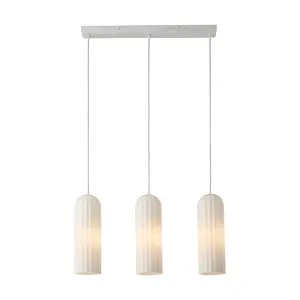 Nordlux Miella 3-Rail Indoor Dining Living Kitchen Hallway Pendant In White (Diam) 10cm