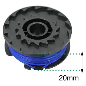 SPARES2GO 10m Line Spool compatible with Flymo Contour Power Plus Cordless XT 18v 24v Trimmer Strimmer