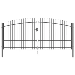 Berkfield Double Door Fence Gate with Spear Top 400x225 cm