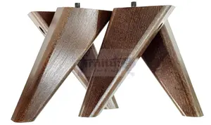 SET OF 4 REPLACEMENT FURNITURE SQUARE FEET ANTIQUE BROWN STAIN TAPERED WOODEN LEGS 150mm HIGH M8