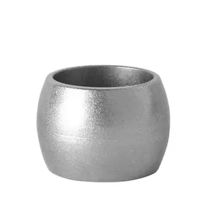 Metallic Napkin Rings - Silver - 4.5cm - Pack of 6 - Decorative Napkin Holder by Harbour Housewares