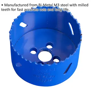 High-Performance 70mm HSS Hole Saw Blade for Precision Drilling