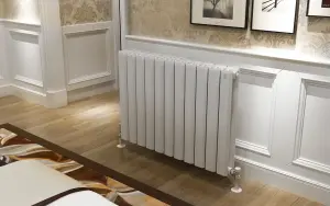 Aluminum Radiator Compatible with Heat pump. Model "pioneer Plus" White. 1000mm.Heigth600mm. BTU/hr7392