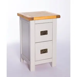 Aurelie 2 Drawer Bedside Table Light Grey