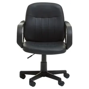 Interiors by Premier Black Pu Home Office Chair