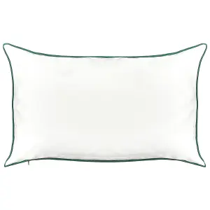 Set of 2 Cushions Cotton 30 x 50 cm Text White