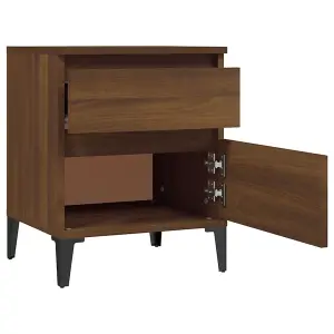 Berkfield Bedside Cabinets 2 pcs Brown Oak 40x35x50 cm