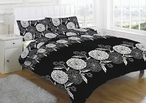 Chantilly Floral Silhouette Duvet Cover Bedding Set