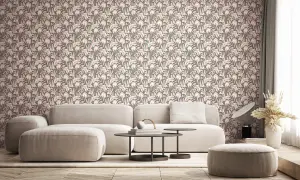 Hoopla Walls Chunky Flower Powder Puff Smooth Matt Wallpaper