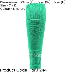 ADULT SIZE 7-12 Pro Footless Sleeve Football Socks - EMERALD GREEN Stretch Fit