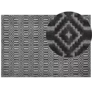 Viscose Rug 160 x 230 cm Dark Grey ADATEPE