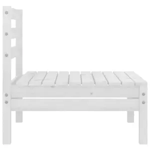 3 Piece Garden Lounge Set Solid Pinewood White