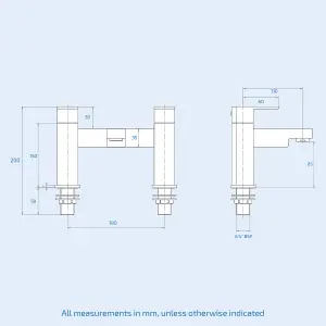 Nes Home Kento Square Bath Filler Mixer Tap Chrome