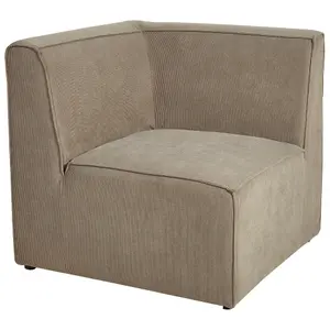 3 Seater Modular Jumbo Cord Sofa with Ottoman Taupe LEMVIG