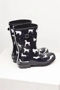 Rydale Ladies Mid Calf Wellies - Ripon - Multi Dog Print 8