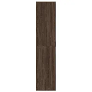 Berkfield Shoe Cabinet Brown Oak 80x39x178 cm Engineered Wood