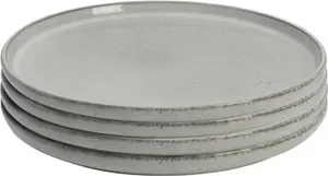 4 Stoneware Side Plates - Oslo Rim Tableware By Procook