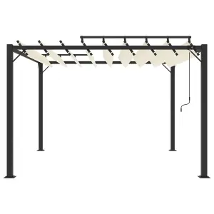 Berkfield Gazebo with Louvered Roof 3x3 m Cream Fabric and Aluminium