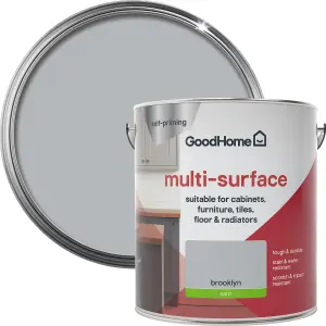 GoodHome Renovation Brooklyn Satinwood Multi-room Multi-surface paint, 2L