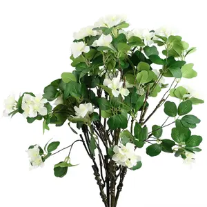 Pack of 6 x 60cm Flower Foliage Spray - White