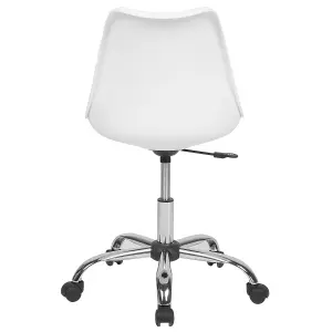 Desk Chair Faux Leather White DAKOTA