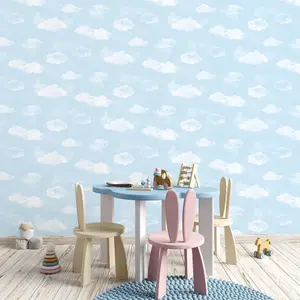 Galerie Tiny Tots 2 Sky Blue Cloud Smooth Wallpaper