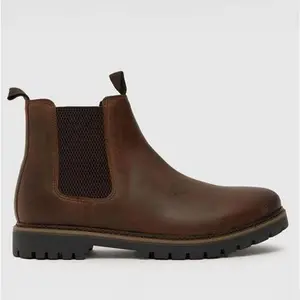 Schuh Dawson Leather Chelsea Boots In - Brown - Casual Boots Size 11 (EU 45)