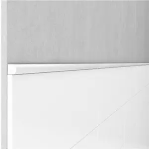 (PACK OF 5) Niche Tiles Trendy Bright White 1.5cm. x 30cm. Cast Stone Pencil Bullnose Border Wall Tile Trim