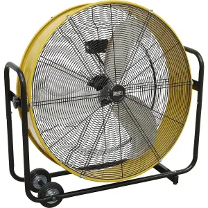 30" Industrial High Velocity Drum Fan - 2 Speed Settings - Wheeled Stand - 110V