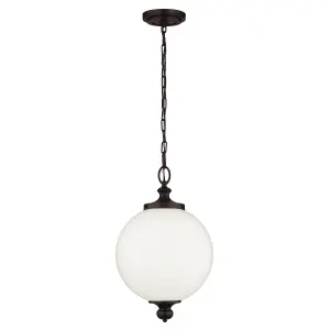 1 Bulb Ceiling Pendant Light Fitting Oil Rubbed Bronze LED E27 60W Bulb