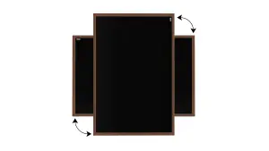 ALLboards Black chalkboard 60x40 cm wooden frame wood color