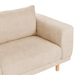 3 Seater Jumbo Cord Sofa Beige NIVALA