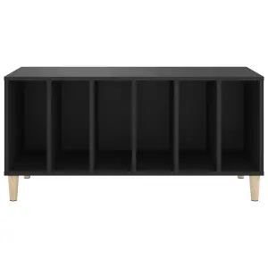 vidaXL Record Cabinet Black 100x38x48 cm Engineered Wood