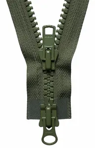 TWO-WAY O/E ZIP 71CM - Vislon Heavy Two-Way Open End Zip: 71cm: Khaki - YKK