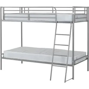 Dore Single (3') Futon Bunk Bunk Bed Silver