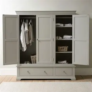 Chantilly Pebble Grey Triple Wardrobe