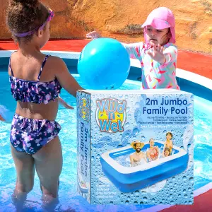 Family Paddling Pool 2m x 1.4m - Wild n' Wet