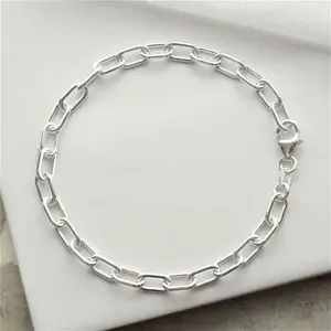 Sterling Silver Bold Paperclip Bracelet